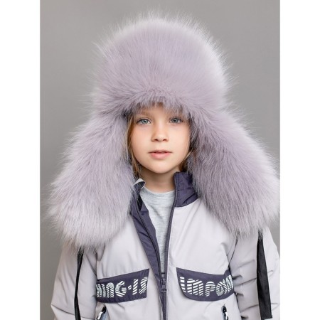 Children's cap, size 54, gray color