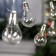 Garland “thread” 3 m with nozzles “light bulbs”, IP20, silver thread, 100 led, blue glow, 3.5 in