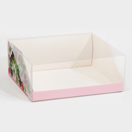 Confectionery box with PVC lid, packaging, “berries”, 25 x 22.5 x 10 cm-1