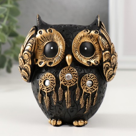 Souvenir Polystone "Owl with Dream Capers" Set 3 pcs 5.5x8.5x10 cm-1