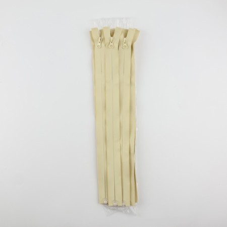 Lightning "Spiral", No. 7, detachable, waterproof, automatic lock, 40 cm, sand color-2