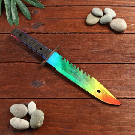 Souvenir wooden knife 2 modification, 5 colors in the package, mix-2