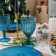 Bosphorus glass glass, 250 ml, 8.5 × 8.5 × 16.5, blue color