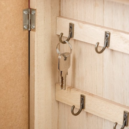 Keywood tree 5 hooks "Keys and cage" 26x19x6 cm-4