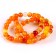Beads made of natural stone "Yellow Agat" set 58 pcs., Size 1 pc. - 6 mm