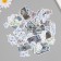 Stickers for creativity "Cats, blue flowers and photos" 3.5x5 cm set 40 pcs 9.4x8.4x0.5 cm