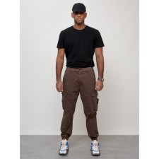 Cargo jeans men, size 50-52, brown color