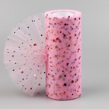 Fatin with multi -colored sparkles, 15 cm, 11 ± 1 g/sq.m, 23 ± 1 m, pink # 8 color