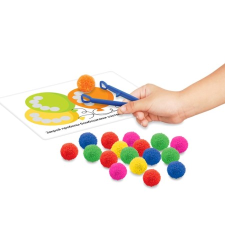 Developing set "Colored bombs: according to the Montessori Methodology", in the package-1