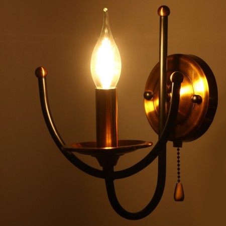 Sconces "Floa" E14 40W black and gold 20x20x20 cm-2