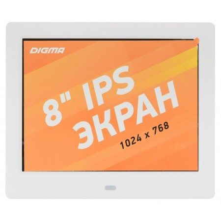 Digital photo frame Digma PF-843, 8 ", 1024x768, IPS, PDU plastic, video, white-3