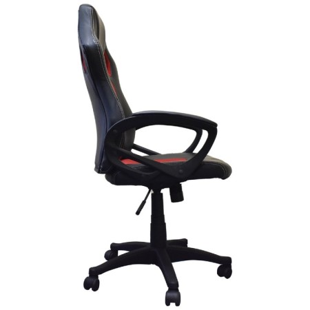 Playing armchair Brabix "Rider ex-544", eco-leather black/red fabric-1