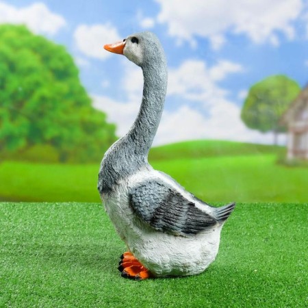 Garden figure "Goose with a long neck" 27x16x46cm-1