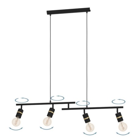 Suspended ceiling lamp Lurone, 4x10W E27-3