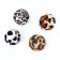 Textile ball "Leopard", 4 cm, mix of flowers