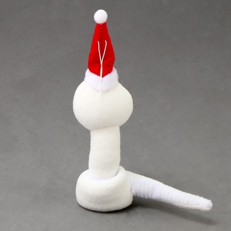 Soft toy "Snake" on a suspension, 14 cm, white color-4