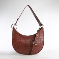 Women's bag Textura, baguette, small size, brown color