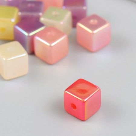Busina for creativity Plastic "Cube. Purvalum shine" MIX 1.4x1.4x1.4 cm-1