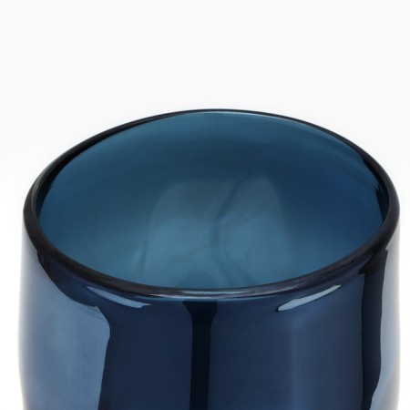 Vase for Ocean flowers made of colored glass 21.5 × 12 × 12 cm-2