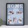 Photo frame plastic in 5 photos 9x13 cm "House" with clothespins, black 60x40x2 cm