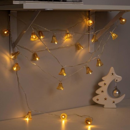 Garland “thread” 4 m with nozzles “bell”, IP20, transparent thread, 20 LED, warm white glow, 8 modes, 220 V-2