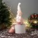 Soft toy "Santa Claus with striped long legs" 47x19 cm, white-pink