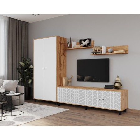 HYGGE regiment, 920x220x200, oak/white-2