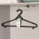 Set of hangers for clothing, size 46-48, 5 pcs, black color