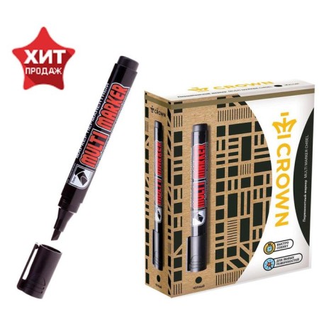Permanent Crown Multi Marker, 5.0-1.0 mm, mowed, black