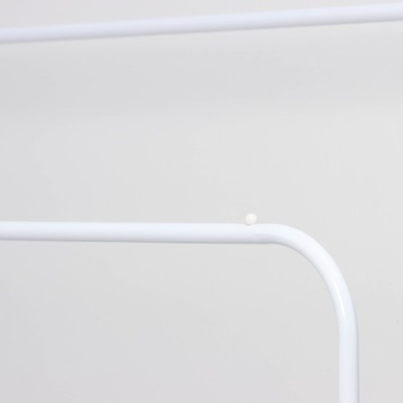 Double -hung -hung -floor metal for clothes, with a shelf, 110 × 62 × 150 cm, white color-4
