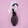 The comb is massage, ventilated, with hook, 7 × 22 cm, black color