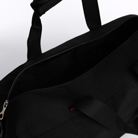 Sports bag with lightning, long belt, black color-2