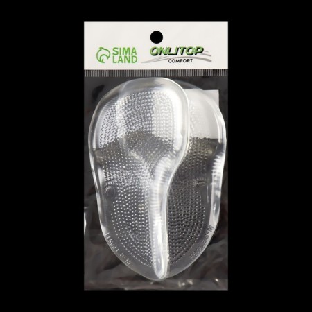 Half -silling shoes, on a glue base, silicone, 12.5 × 6.4 cm, pair, color transparent-5