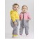 Combineson children's insulated tops "Capitane", height 62 cm, color gray/yellow