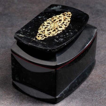 Casket "Lace", 12.5x8x8 cm, natural stone, coil-1