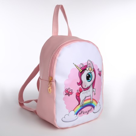 Baby backpack, lightning department, pink color-3