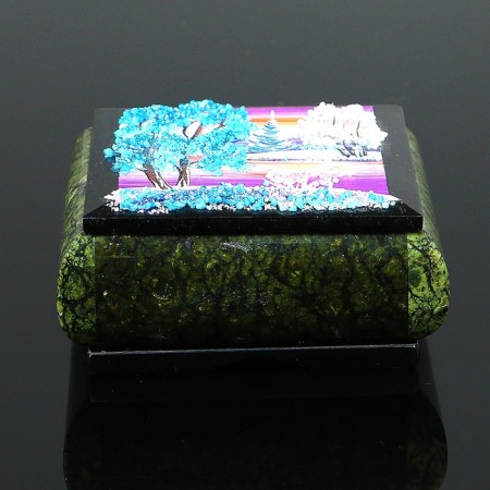 The box with the landscape "Winter", stone baby, coil-4