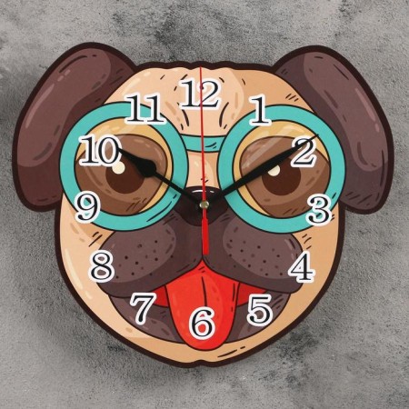Watch Wall children's "dog", smooth move, 24 x 24 cm