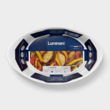 Baking form Luminarc Smart Cuisine Carine, 21 × 13 cm, oval, glass ceramics, white-3