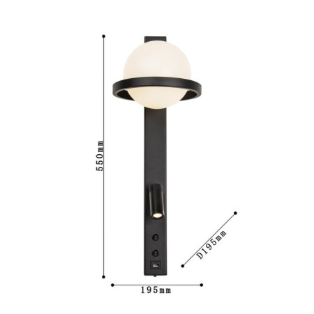 Wall lamp Twin 195 mm, 195 mm, LED 8W-2