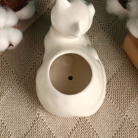 Pot "Kitten" White, 13x10.5x12.5cm-2