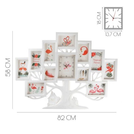 Wall watches with photo frames "Family tree", silent, 82 x 58 cm, aa