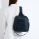 Women's backpack of artificial leather with lightning, 2 pockets, blue color