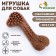 Toy for dogs "Prolent bone", tpr+bamboo, massage, 18 x 7
