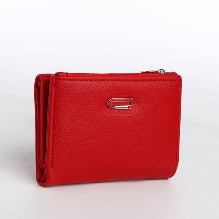 Women's wallet on magnet, red color
