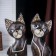 Souvenir tree "A couple of cats in clothes" (set 2 pcs) 50x12x12 cm