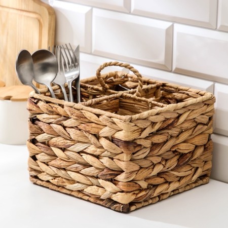 Basket for serving the renal "reed", 20 × 20 × 14 cm, from straw-1