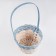 Wicker basket 19x9/34 cm, turquoise, bamboo