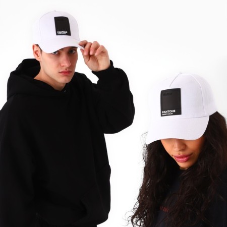 Black cap, white color, rr 56