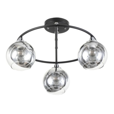 Chandelier "Drops" 3x60W E27 Black 49x49x25.5cm